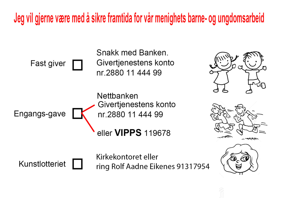 Løpeseddel gaver Birkenes